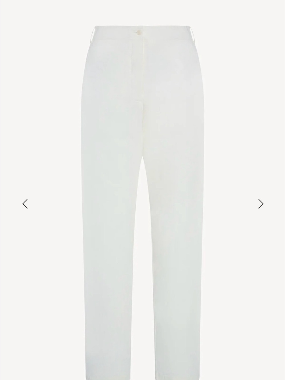 The Row Fael Cream High-Waist Straight-Leg Pants